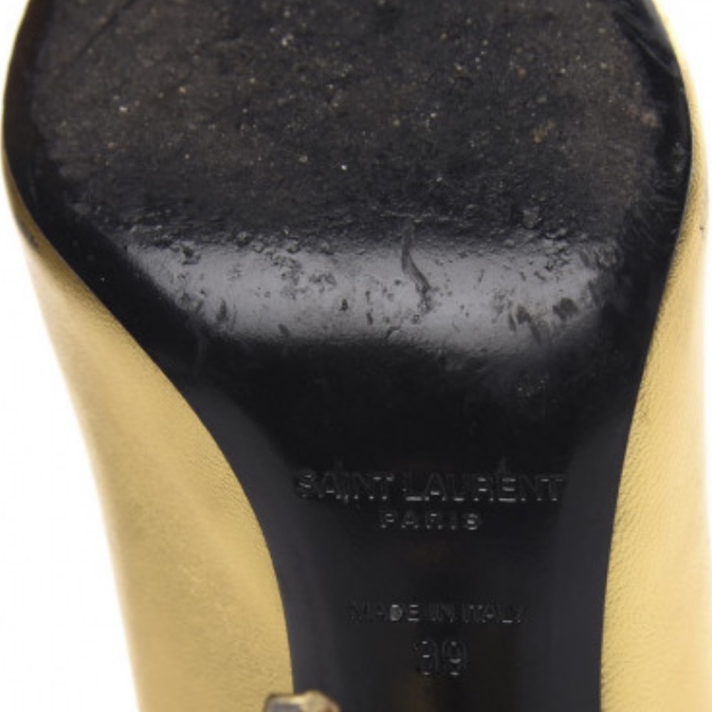 SAINT LAURENT
Calfskin Opyum 100 Pumps 39 Gold - Picture 6 of 11